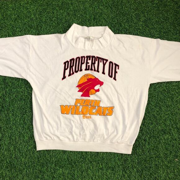 Vintage White ‘Property of Perth Wildcats’ Graphic Tee - Picture 1 of 5